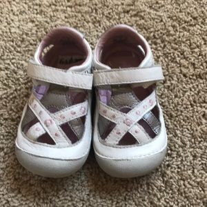 Sliver and white Leather Shoes